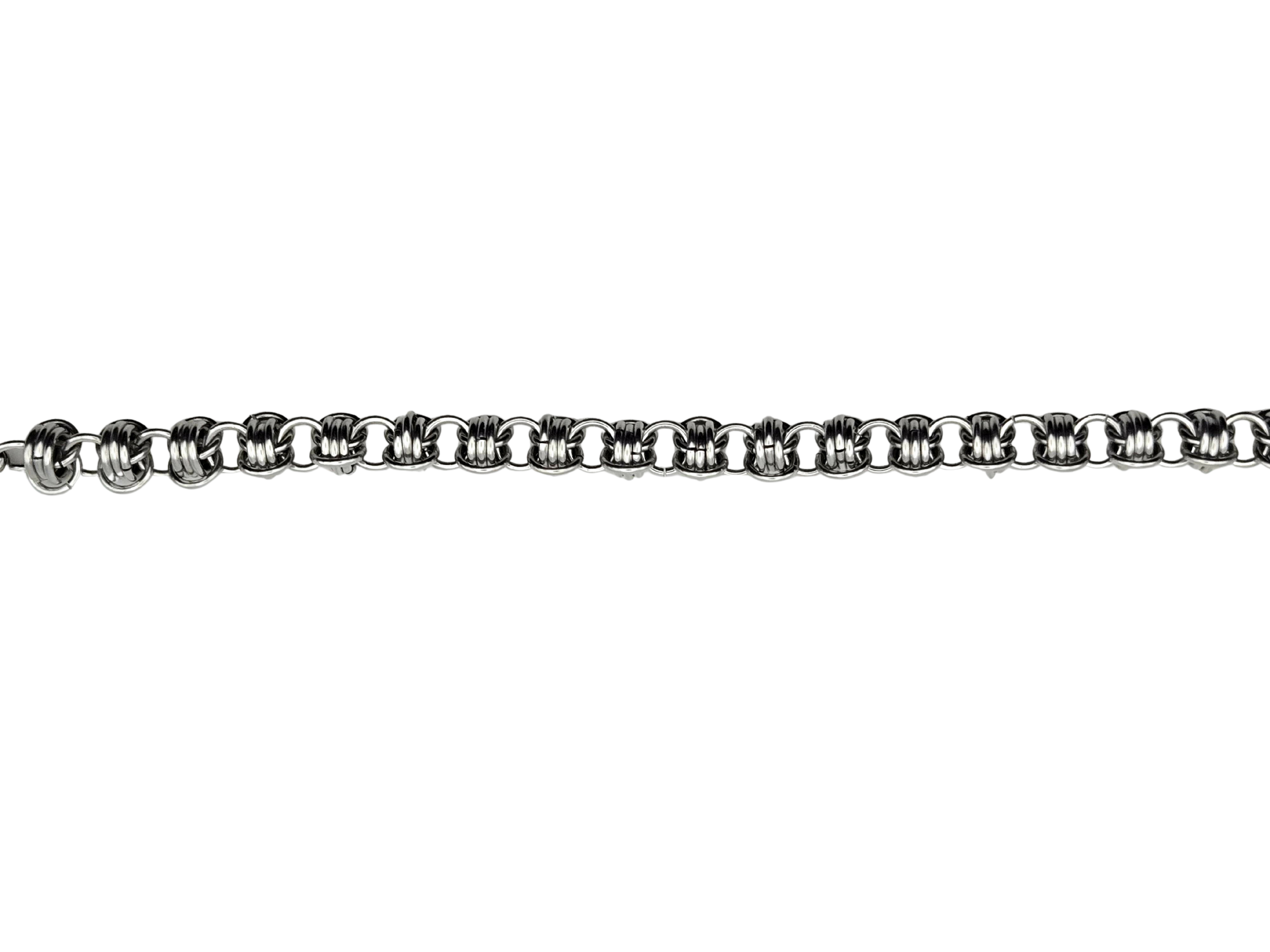 Silver barrel bracelet
