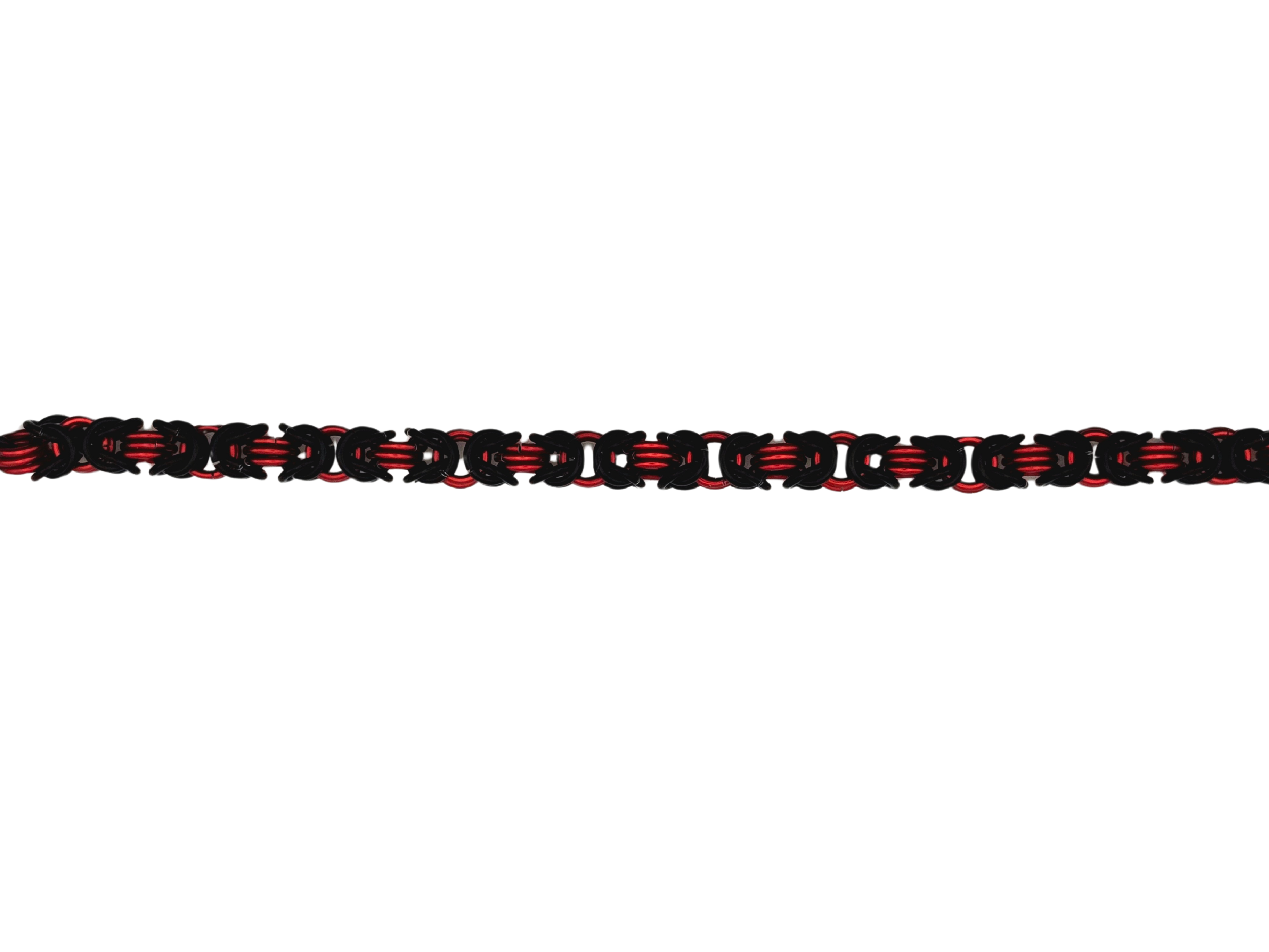 Red and black byzantine bracelet