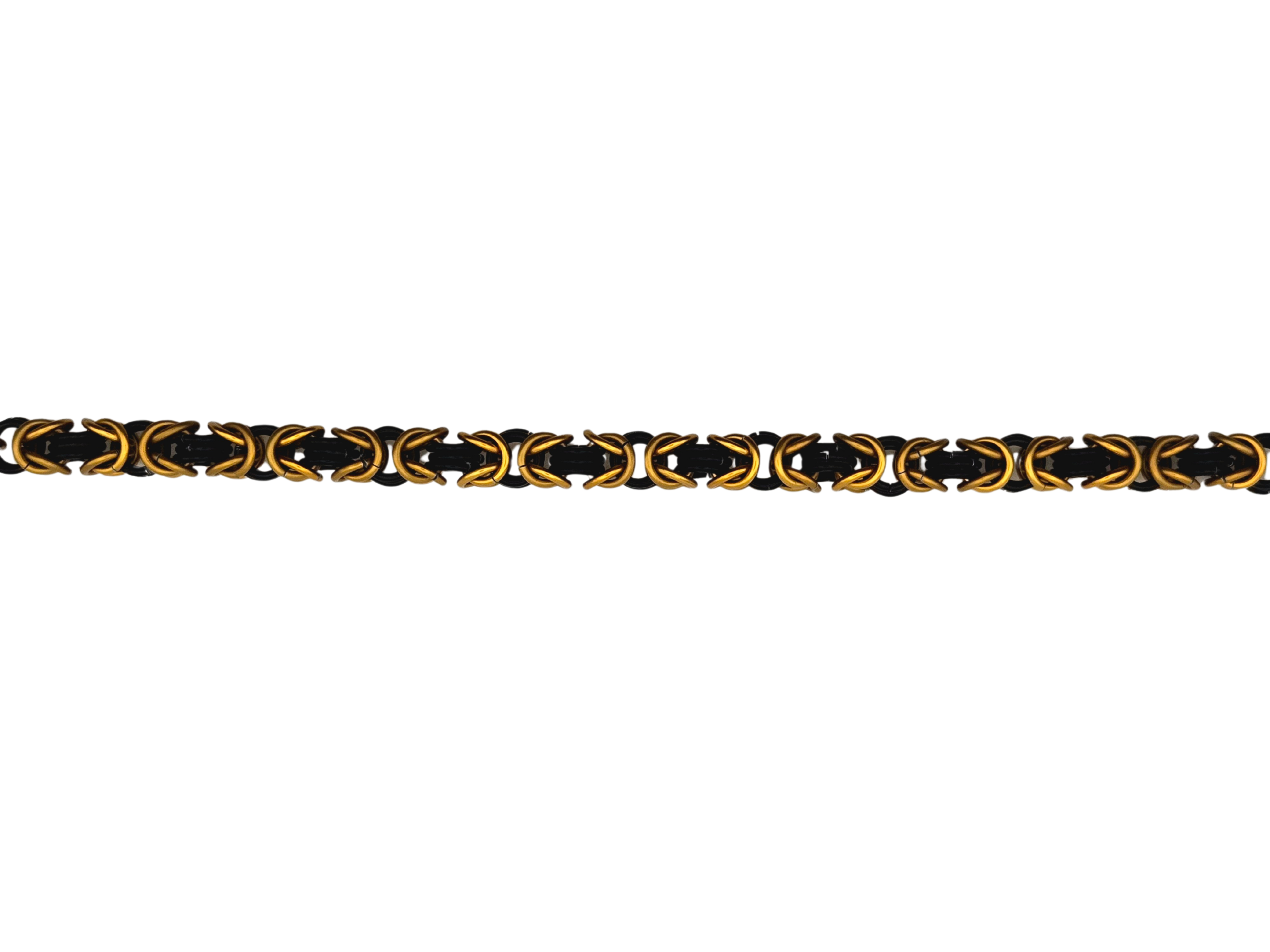 Black and gold byzantine bracelet