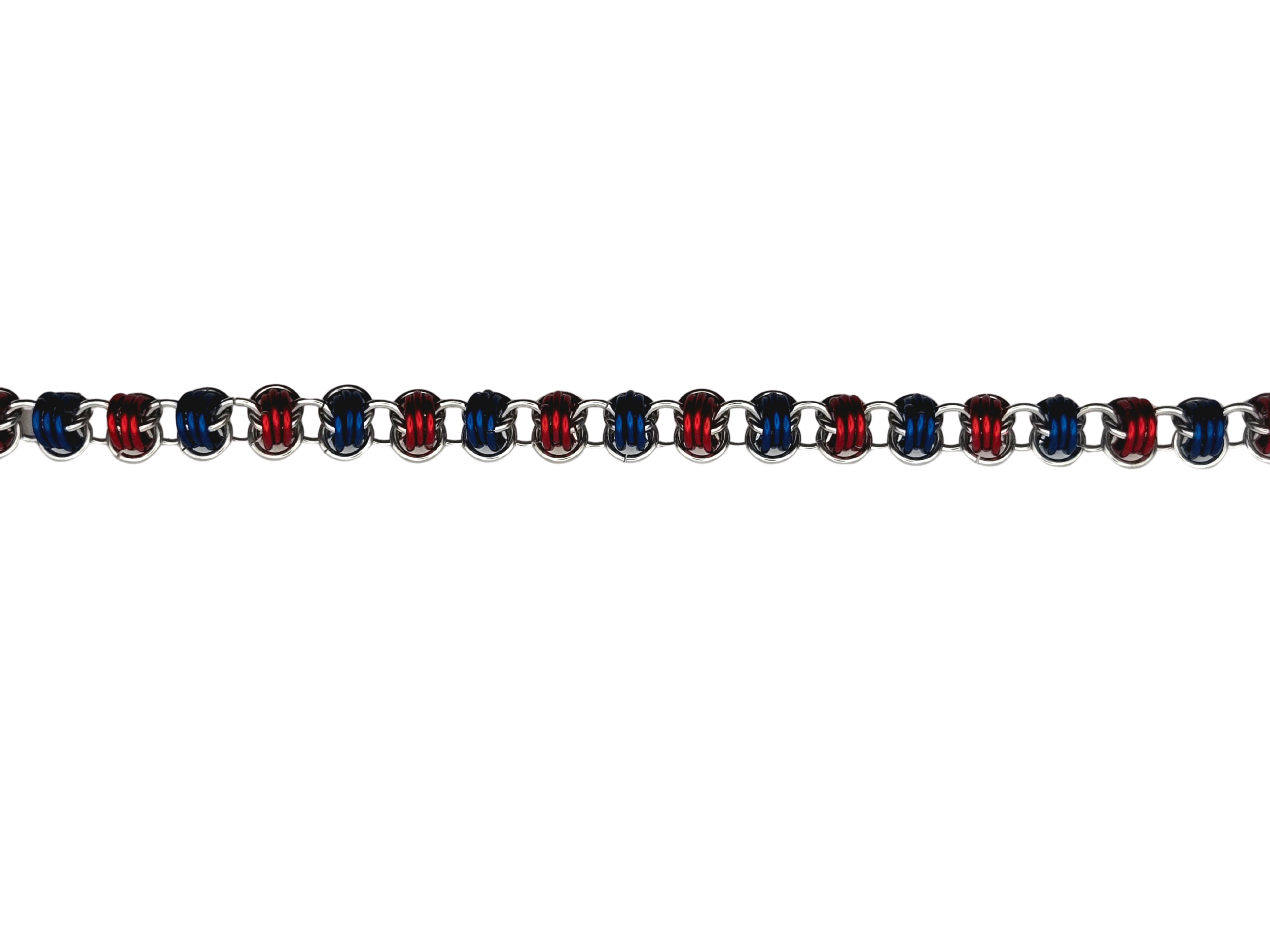 Red, white, and blue barrel bracelet