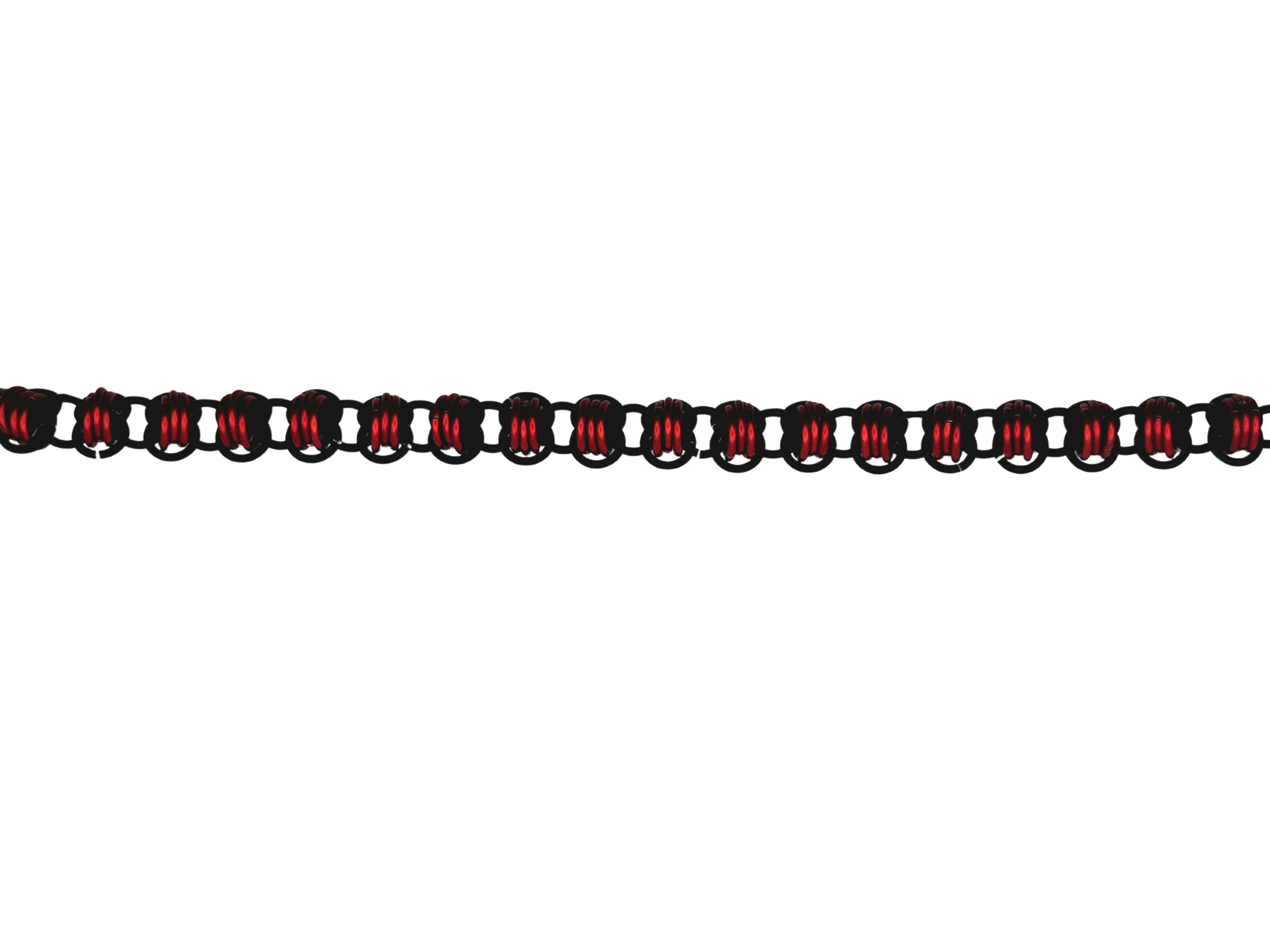 Red and black barrel bracelet